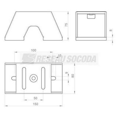  Support vertical isolant L150 