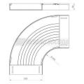 Coude plat 90� 60x300 