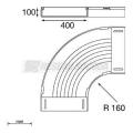  Coude plat 90� 100x400 SH 