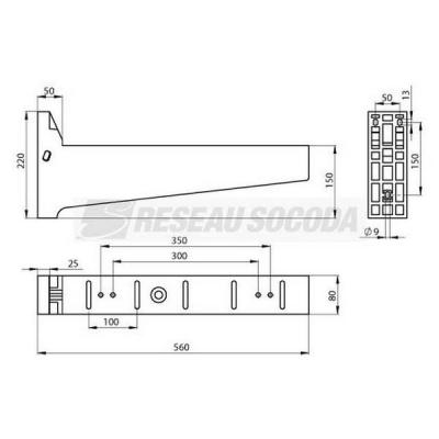  Support horizontal isolant L50 