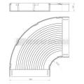  Coude plat 90� 100X500 