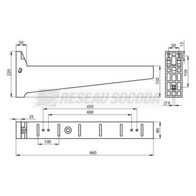  Support horizontal isolant L60 