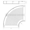  Coude plat 90� 100x600 SH 