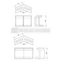  Eclisses angle plat H100 