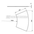  Couvercle coude plat 45� L200 