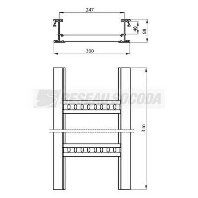  Echelle � c�bles 85x300 