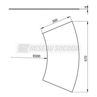  Couvercle coude plat 45� L300 