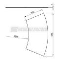  Couvercle coude plat 45� L300 