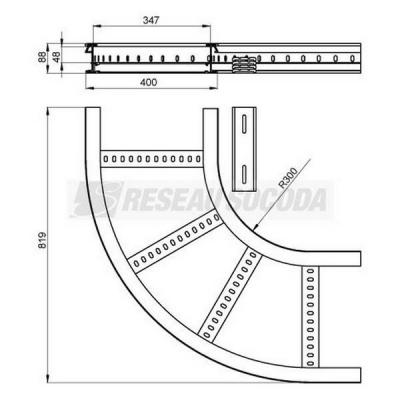  Coude plat 90� 85x400 R300 