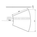  Couvercle coude plat 45� L400 