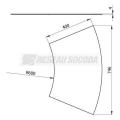  Couvercle coude plat 45� L400 