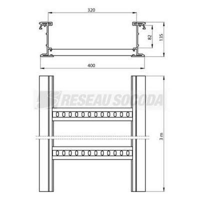  Echelle � c�bles 135x400 