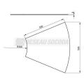  Couvercle coude plat 45� L500 