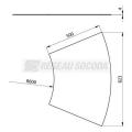  Couvercle coude plat 45� L500 