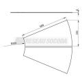  Couvercle coude plat 45� L600 