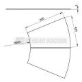  Couvercle coude plat 45� L600 