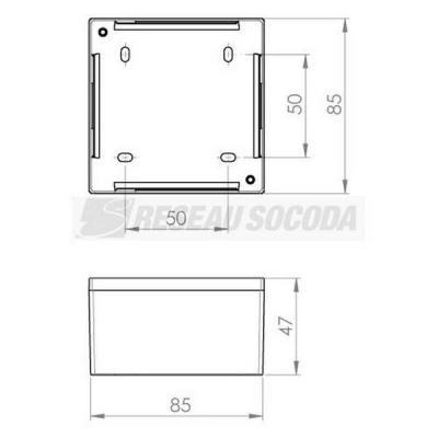 Bo�te connex-d�riv. blanc 85x8 