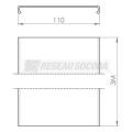  Couvercle (3m) gris L110 