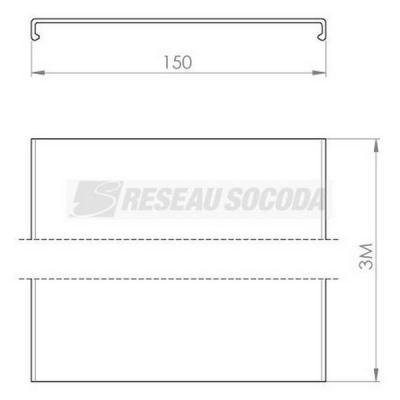  Couvercle (3m) gris L150 
