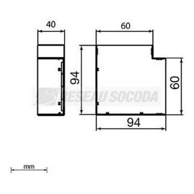  Angle plat 40x60 