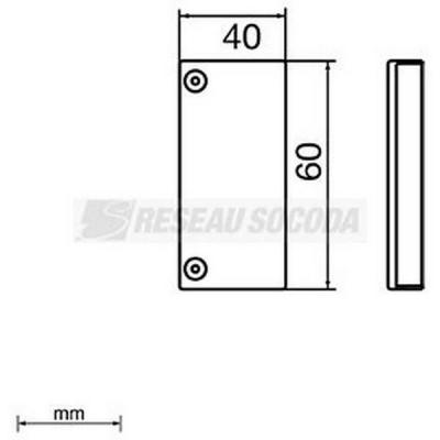  Embout fermeture gris 60X90 