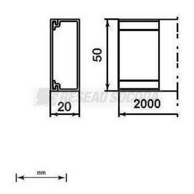  Moulure sans cloison 20x50 