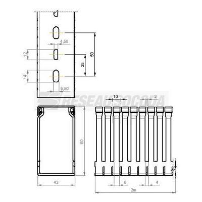  Goulotte c�blage 80x43 