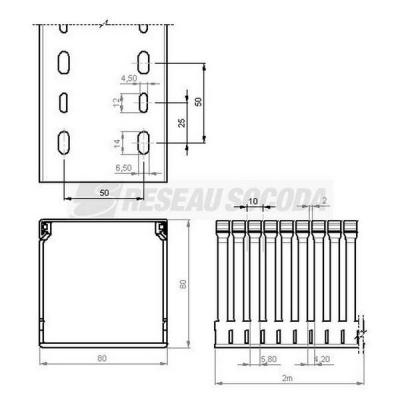  Goulotte c�blage 80x80 