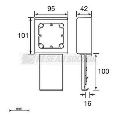  Adaptateur 1 appareillage univ 