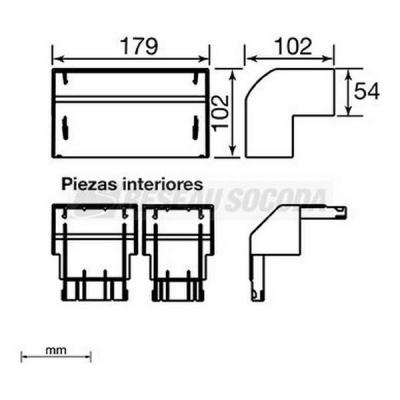  Angle ext. 50x170 2 couvercles 