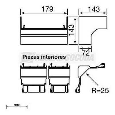  Angle int�rieur 70x170 