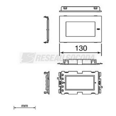  Adaptateur 2 appareillages Mos 