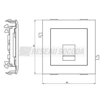  Plastron droit 1 RJ45 65 