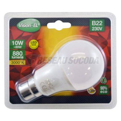  LED 8.5W BULB B22 3000K BOITE 