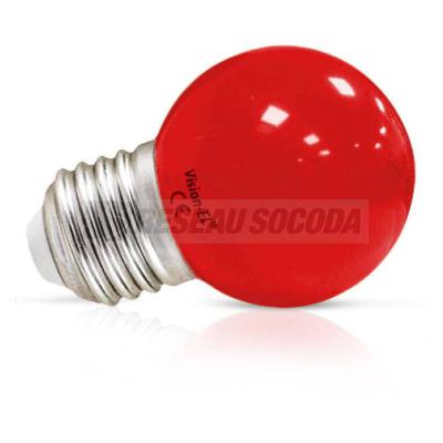  LED 1W BULB E27 ROUGE 