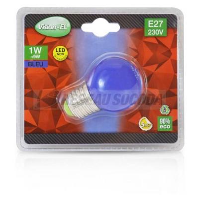  LED 1W BULB E27 BLEU BOITE 