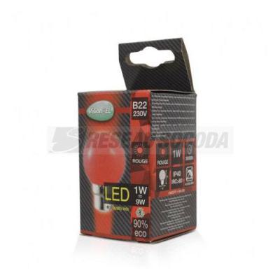  LED 1W BULB B22 ROUGE BOITE 