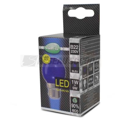  LED 1W BULB B22 BLEUE BOITE 
