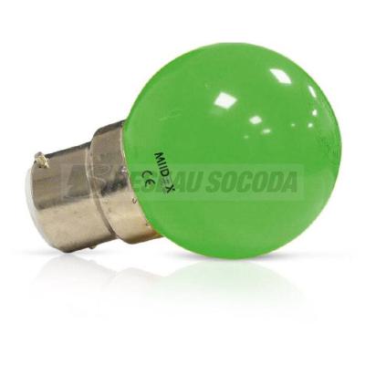  LED 1W BULB B22 VERTE BOITE 