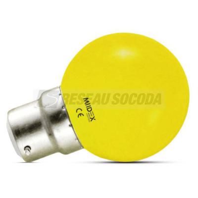  LED 1W BULB B22 JAUNE BOITE 