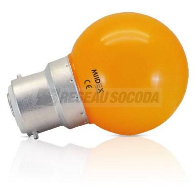  LED 1W BULB B22 ORANGE BOITE 
