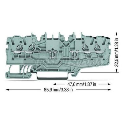  Borne a double passage/3.5mm/g 