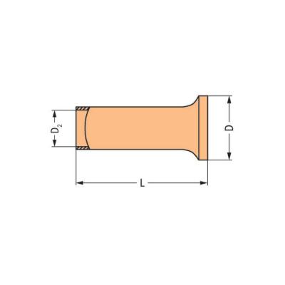  Embout d'extr�mit� sans isolat 