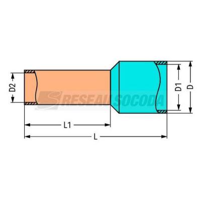  Embouts isol� 0,5mm� blanc 10m 