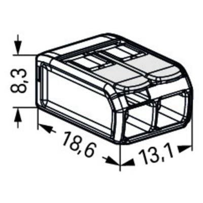  Borne WAGO Exe 221 Mini 2x4mm 