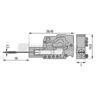  Pr�fsteckermodul 7,50mm grau 