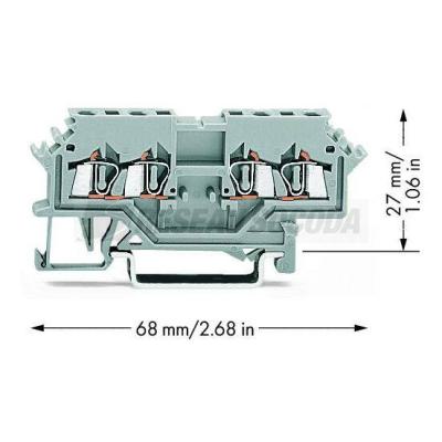  Borne de passage double 1,5 mm 