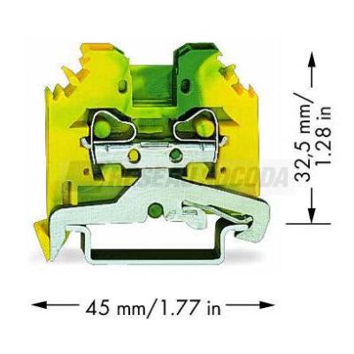  Borne de protection 2C / 4 mm� 
