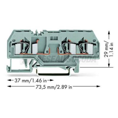  Borne 3 conducteurs 4 MM pour 