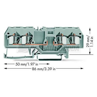  Borne de passage 4C / 4 mm� / 